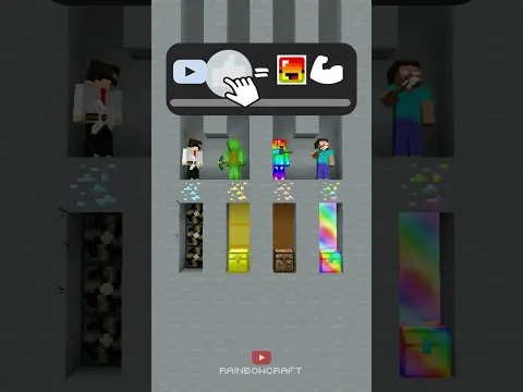 Herobrine Help Rainbow MAN From POOP CHEST! #shorts #minecraft #herobrine