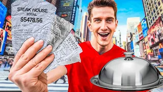 Only Eating Foods Based Off Receipts I Find On The GROUND In NYC!