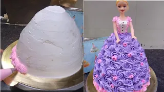 doll cake design for baby girldoll cake design nozzledoll cake design for cake #cooking #cake #new 7