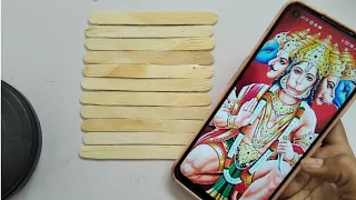 hanumanji 🙏|| Painting on ice cream stick || by snehal sonone