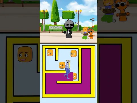 New Maze Challenge- Help Oren, Pinki, Noob and Bacon save their baby #animation #funny #roblox