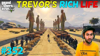 TREVOR'S RICH LIFE GOLD ROLLS ROYCE STATUES AND LIONS GTA 5 | GTA5 GAMEPLAY #352