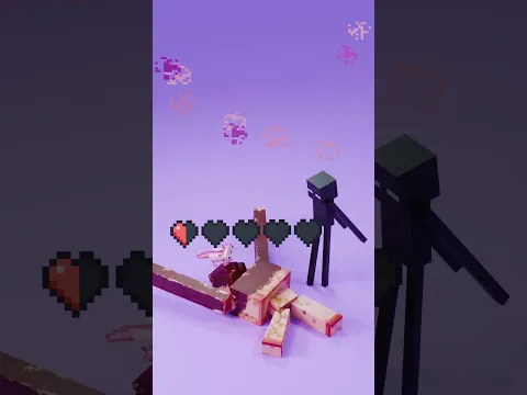 Minecraft Mobs vs Iron Golem The Hero Satisfying 3d Fluid and Cloth Simulation | Axolotl Revenge!!