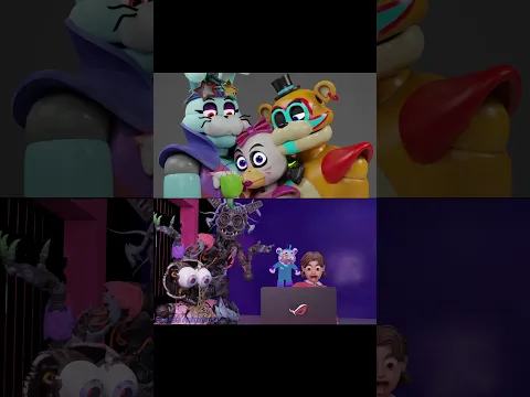 Animatronics react to FNAF ship (FNAF RUIN ver.) #shorts #fnafsb #glamrockchica #roxywolf
