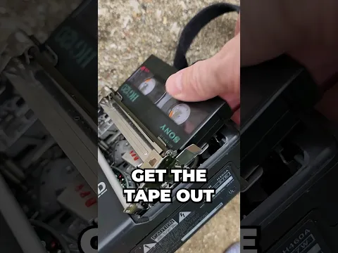 I bought an old camera and there's a VIDEO TAPE INSIDE!!