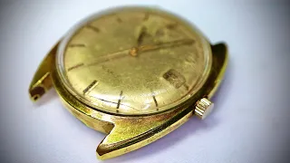 Wow look at the wear damage on this vintage omega - gold plating restoration 565
