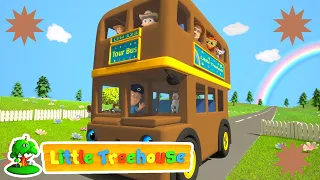 Hjul på bussen | Rim för barn | Little Treehouse Svenska Barnsånger | Utbildning