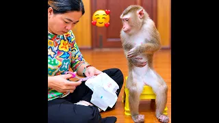 Judy Sits So Nicely with Great Manner While Mom Takes Care of Her