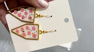Satisfying Jewelry Packaging: Pink Citrus Edition 🎀#HandmadeJewelry #ResinArt #SatisfyingVideos