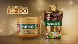 Nuevo Nutribela 15 con serum hidratante de Argán,  para un pelo más suave, hidratado y brillante