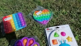 unboxing fidget toys dimple, dimple diget, popits...