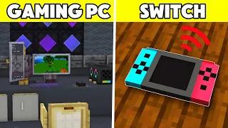🎮 10+ Gaming Room Build Hacks in Minecraft!