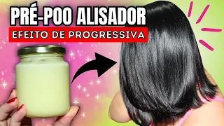 ALISA MESMO! Seu CABELO com Efeito de PROGRESSIVA! Pré-Poo Alisador [SEM QUÍMICA]