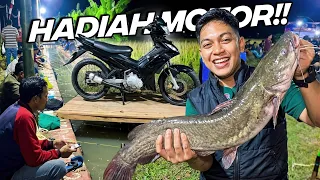 REBUTAN MOTOR! LOMBA MANCING LELE MALAM HARI DI SELOKAN SAWAH BIKIN GEGER!!
