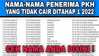 CEK NAMA-NAMA PENERIMA PKH YANG TIDAK CAIR DI TAHAP 1 2022 ~ CEK NAMA ANDA DISINI