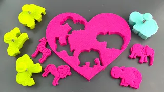 Large Love heart Stretchy Sand And Wild Animals Sand Sound