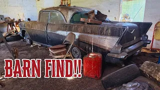 Parked 40 YEARS! 57 BelAir 