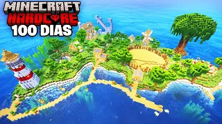 Sobreviví 100 días en una ISLA Desierta en Minecraft Hardcore