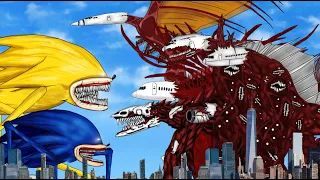  Shin Sonic Tapes vs All Infected Sky. Full Animation.Drawing Cartoon.