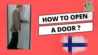 Finnish Man Teaches How To Open a Door, 1979. #finland