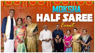 Moksha half saree function 💗💗| అత్త మామయ్య ల చేతుల మీద గా 😍
