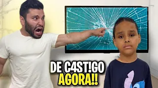 LAURA DESTRUIU NOSSA TELEVISAO NOVINHA COM RAIVA !THAYNA FICOU FURIOSA