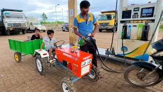 mini tractor le ke gaye gaav me 🫢