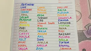 Tulis Nama Indah Kalian Di Sini