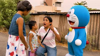 Fancy ला रोडमध्ये भेटला Doraemon 😱🔵