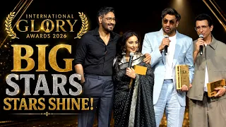 Ajay Devgn, Sharman Joshi & Divya Dutta Arrive At International Glory Awards 2026