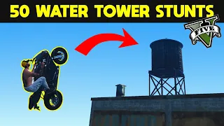 50 Water Tower Stunts in GTA 5
