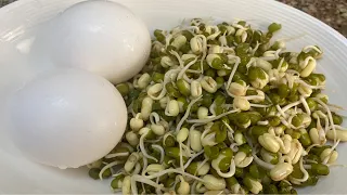 ചെറുപയറും മുട്ടയും കൊണ്ട്  ഒരു ഹെൽത്തി വിഭവം /തട്ടുകട സ്റ്റൈൽ മുളപ്പിച്ച ചെറുപയർ മുട്ട മസാല