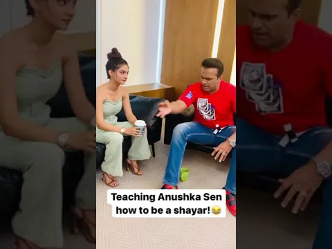 Teaching Anushka Sen how to be a shayar!😂