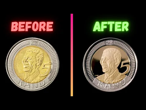 How to clean a dirty coin #satisfying #shorts #restoration #cleaningdirtycoins
