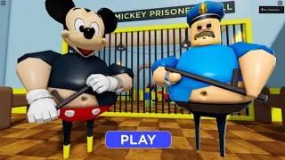 MICKEY MOUSE BARRY'S PRISON RUN (OBBY!) | Dad's Roblox Gameplay