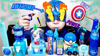 파란 젤리 초코 아이스크림 먹방 ASMR BLUE JELLY CANDY CHOCOLATE ICE CREAM MUKBANG アイスクリーム 冰淇淋 Kem cây ไอศกรีม