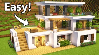 Minecraft: Ultimate Modern House Tutorial🏠 [Tutorial]