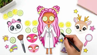 Paper Dolls Dress Up - drawing for printout - Cartoon Art