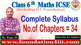 Class 6 Maths ICSE || Complete Syllabus ||