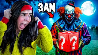 NUNCA ABRA UMA CAIXA MISTERIOSA AS 3:00 HORAS DA MANHÃ *Um palhaço fez isso?