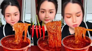 Mukbang Food, Show Eating Chilli Spicy With Soup Noodles Flavor Spicy Yummy, ASMR MUKBANG.