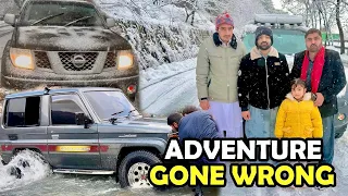 Snowfall Adventure Gone Wrong 😱 Gari Phans Gayi Extreme Vlog 