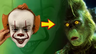 CUSTOM MASK | Creating a GRINCH Mask from a PENNYWISE Mask!