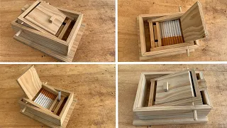 DIY Woodworking wooden Cigarette Dispenser - Cigarette dispenser DIY