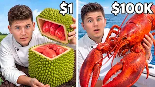 $1 vs $100,000 Rare Food