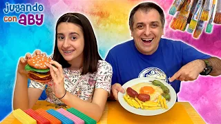Hago COMIDA Y MANUALIDADES con arcilla y pintura acrílica