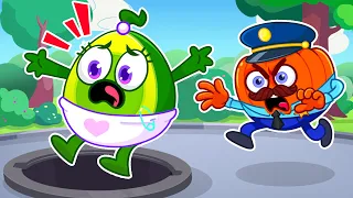 🚧 Manhole Cover is Dangerous 😨🚨 Safety Rules for Kids by Pit & Penny Babies 🍼🥑