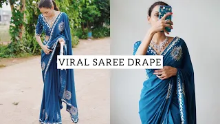 How I Styled Retro Mermaid Saree Drape | Shaadi Saree Styling