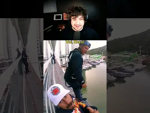 Enzo pulando de bungee jump 🤣 #shorts