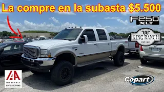 Recorriendo la subasta compre una F-250 Super Dutty